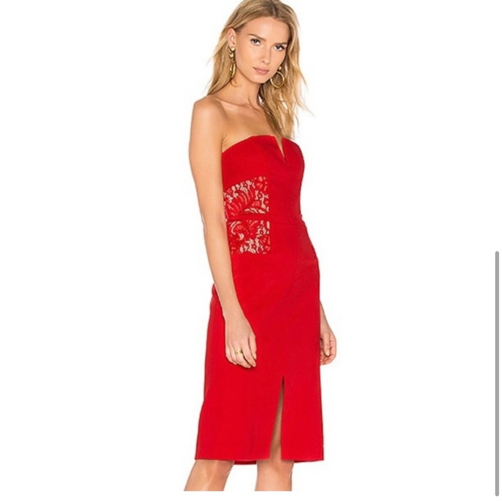 Revolve - RSVP BB Dakota Zina Dress in Ruby - Picture 4 of 5